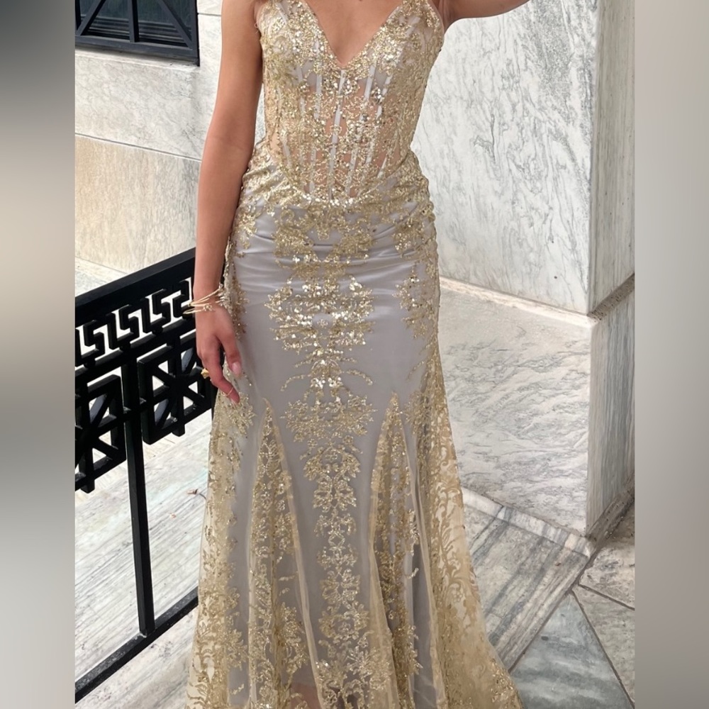 beautiful prom dress, corset top - Picture 1 of 5